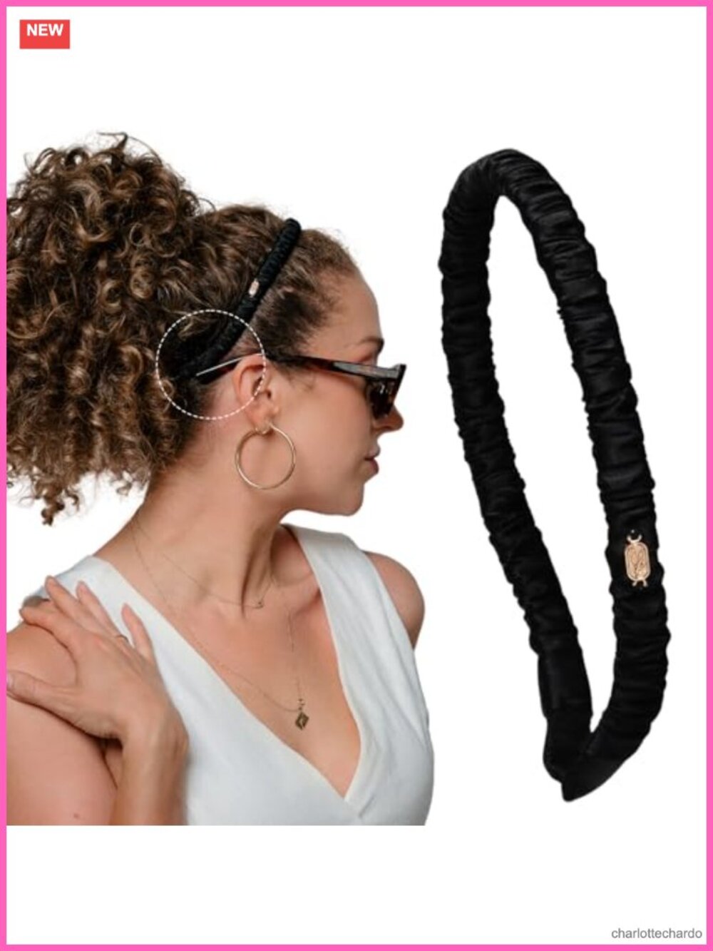 100% Mulberry Silk Headband Comfort Curve Frizz-Free Hair Accessory